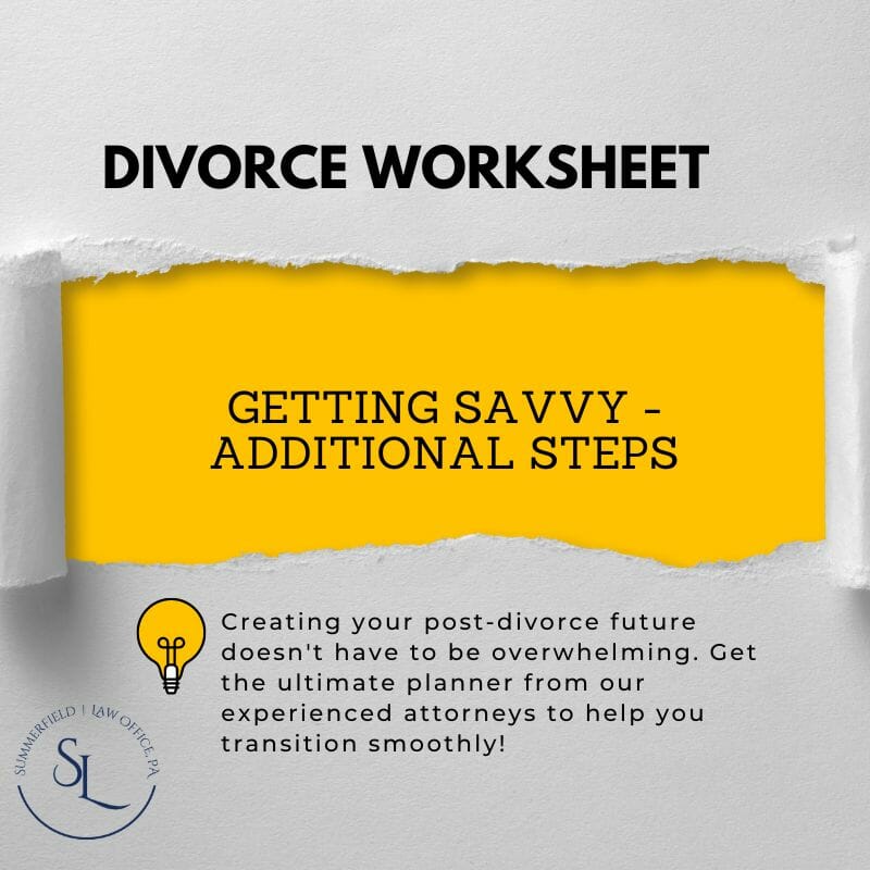 Divorce worksheet